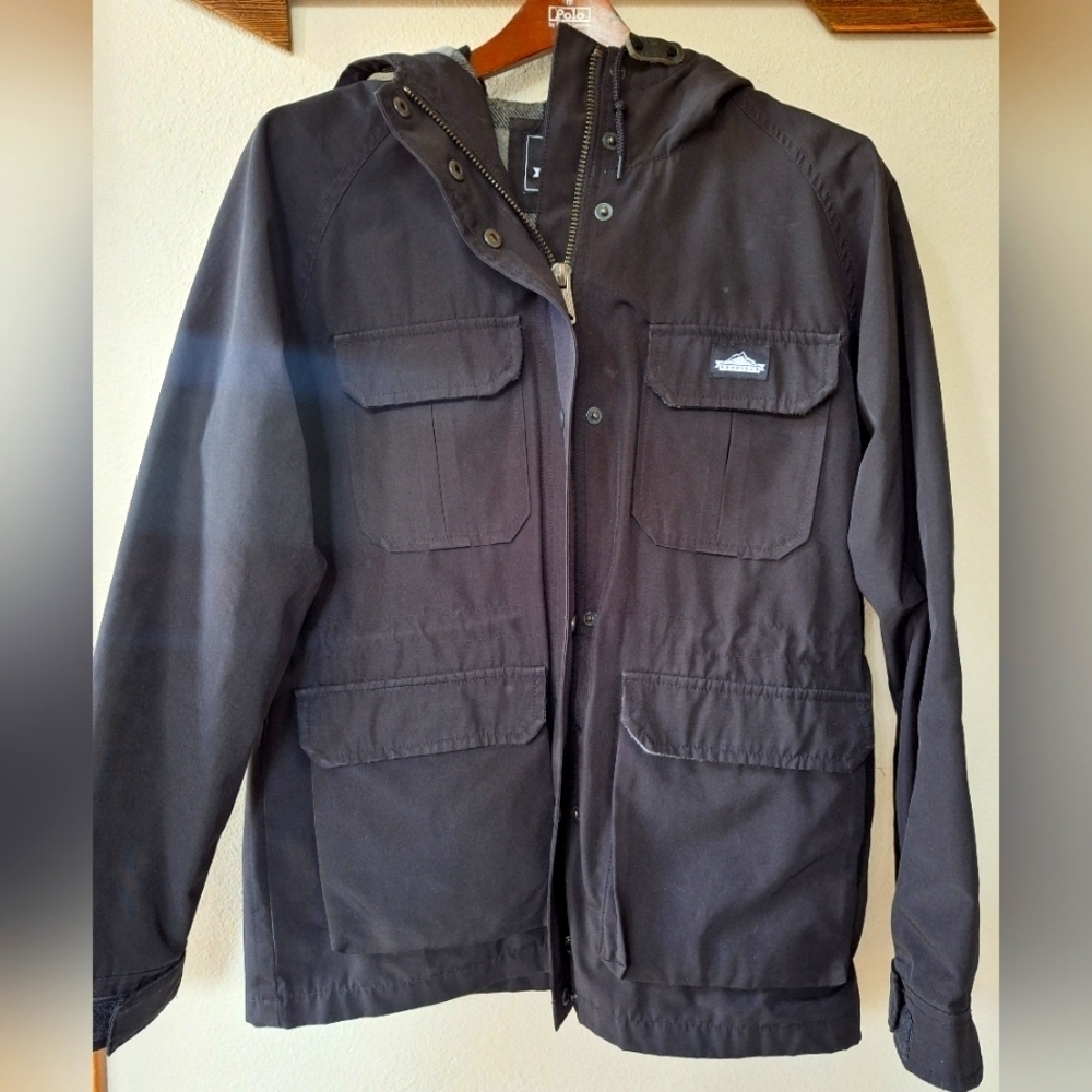 Penfield Kasson Parka Jacket Black Full Zip Mid Length Hooded Womens Size L